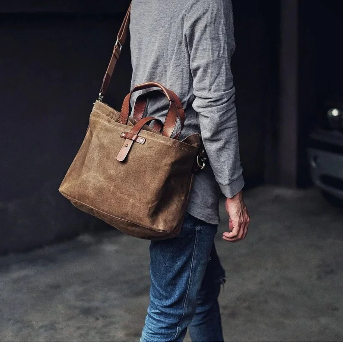 Lehmann Modehaus' Anton - Heirloom-Tasche Aus Gewachstem Canvas